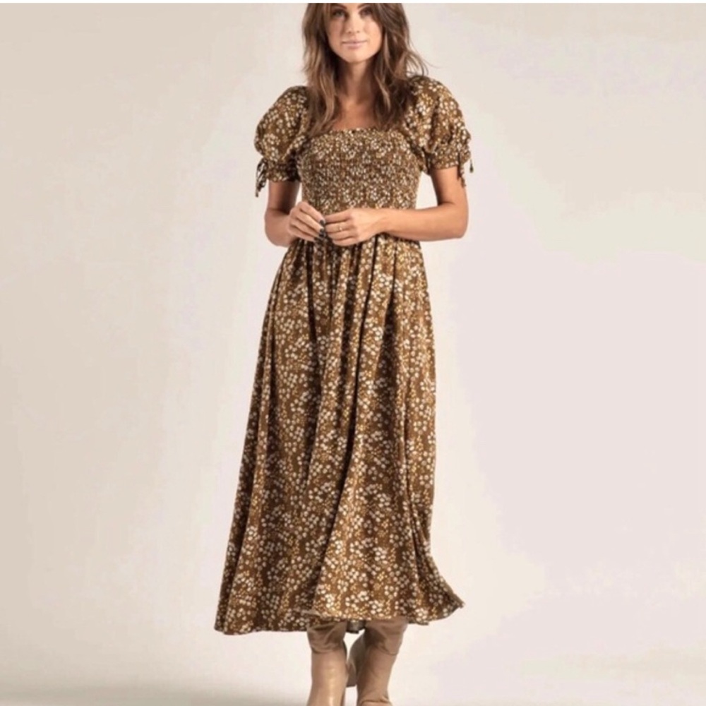 Rylee + Cru Dallas Dress in the Harvest floral print small
